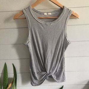 Tie Front Cropped Tank
